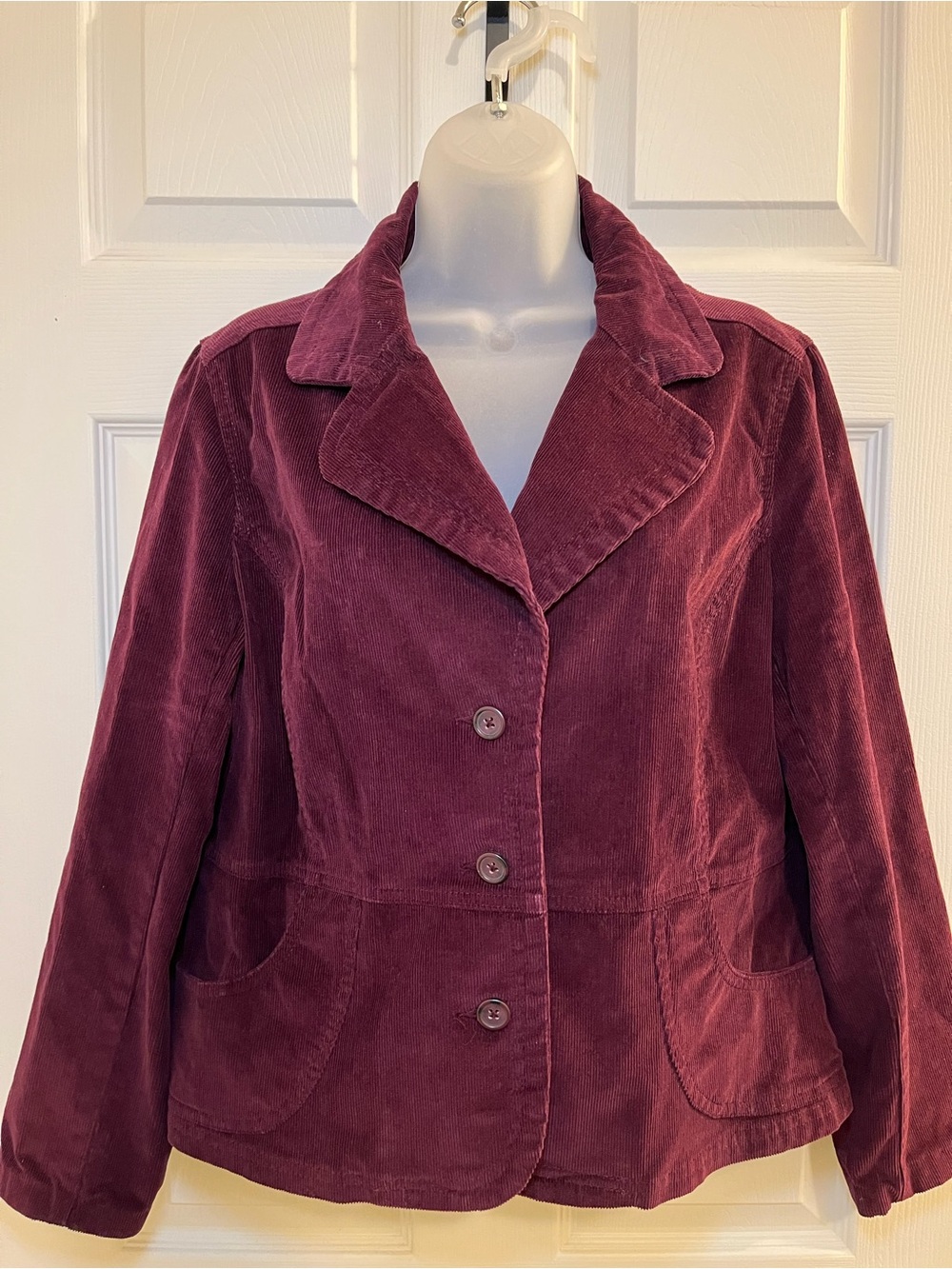 St. John’s Bay Corduroy in Burgundy button up Blazer.